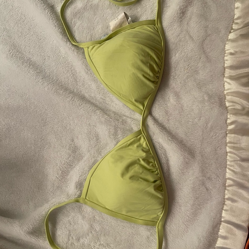 Bright yellow bikini top